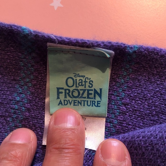 Disney Elsa Frozen Kids Hat,scarf and Gloves Set - Purple and Blue - Picture 3 of 3